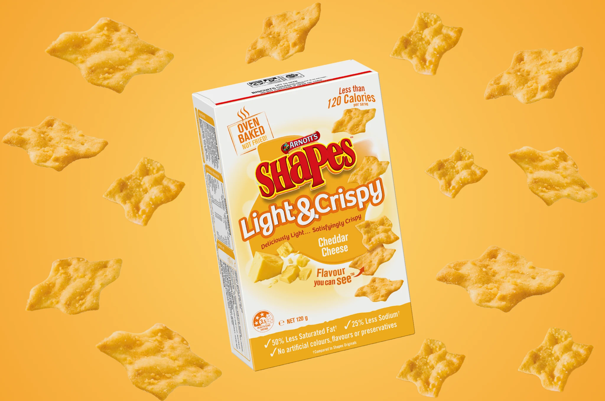 Shapes Light & Crispy Cheddar Cheese
