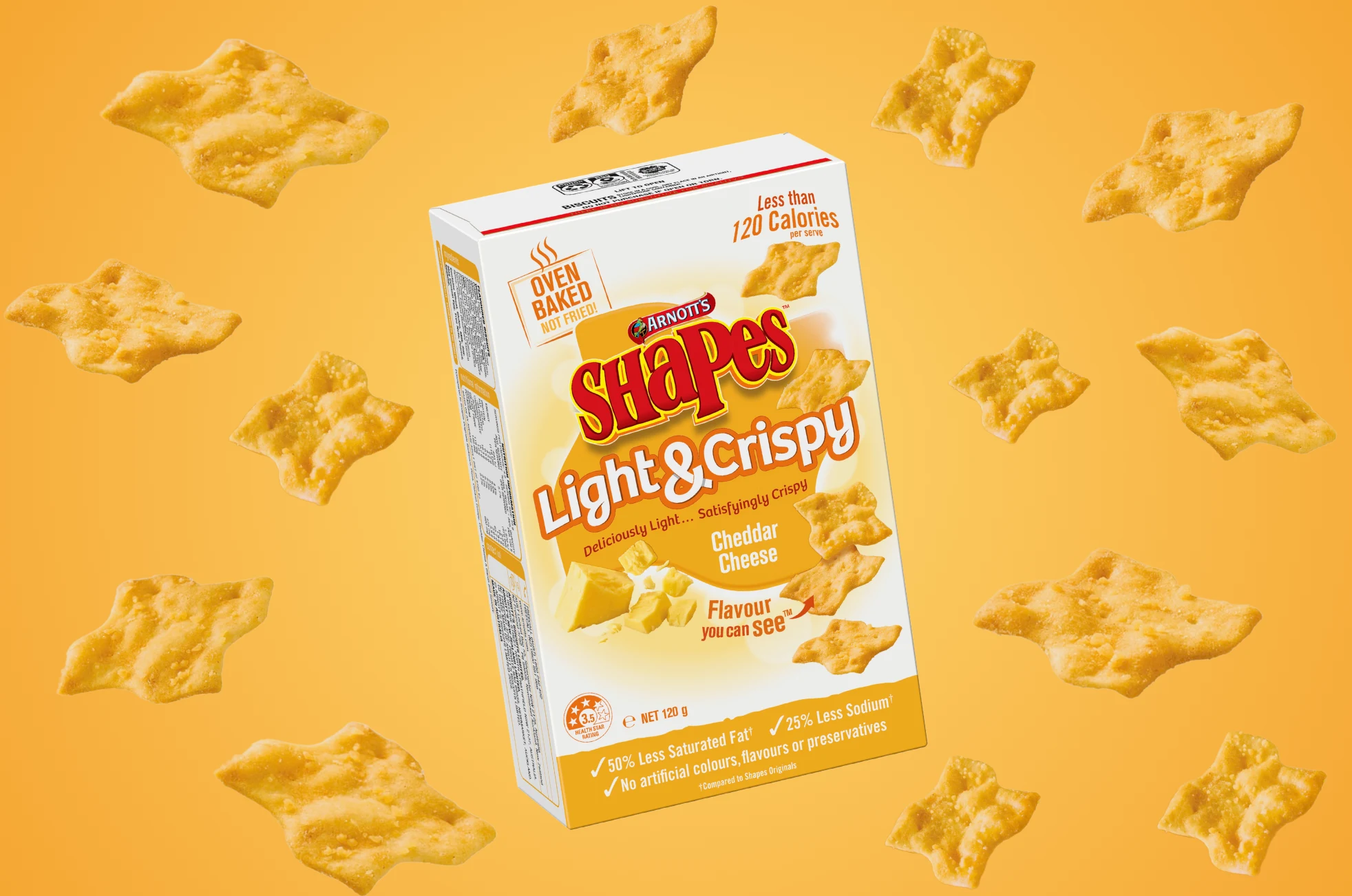 Shapes Light & Crispy Cheddar Cheese
