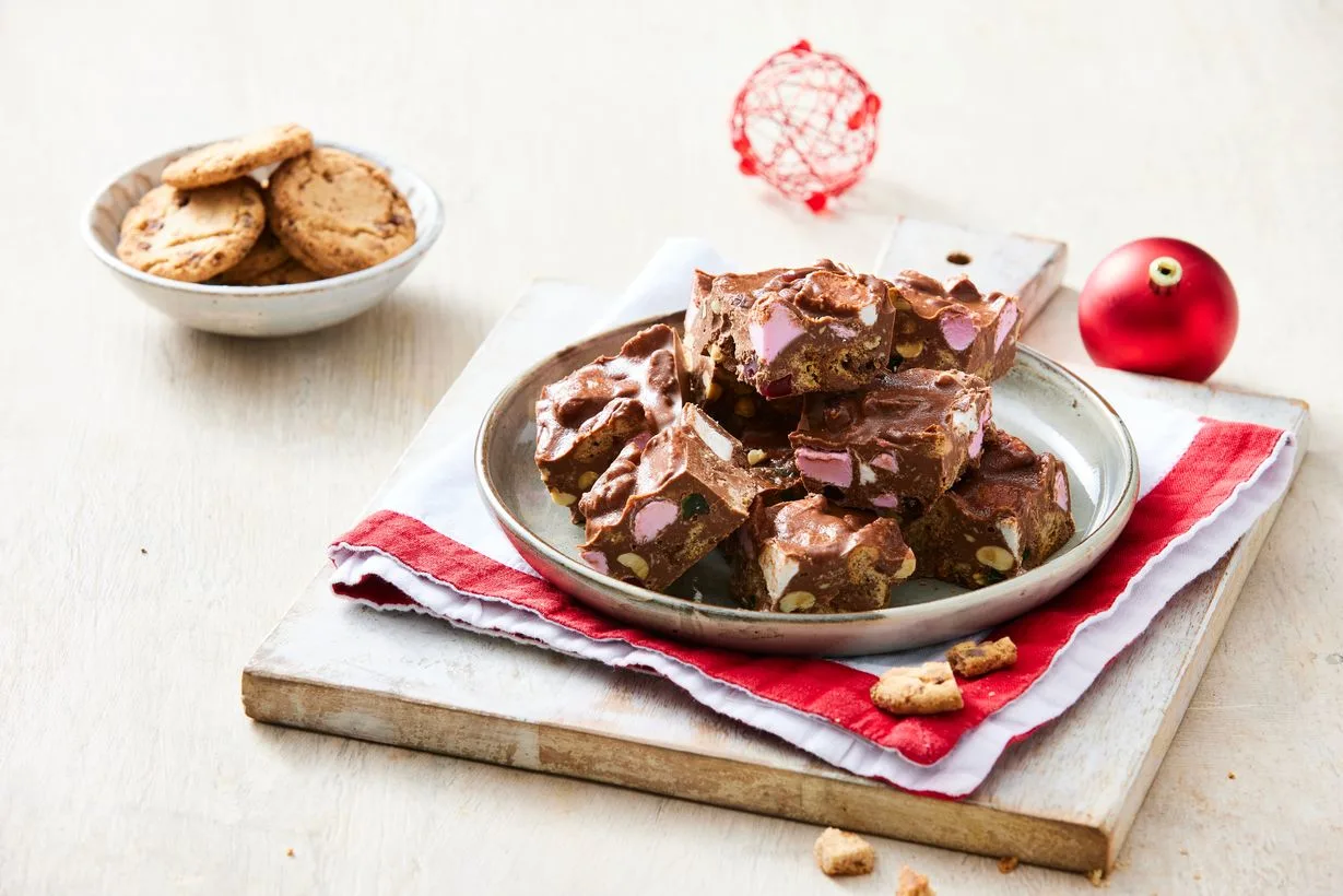 Hero Image Recipe Farmbake Chocolate Chip Festive Rocky Road