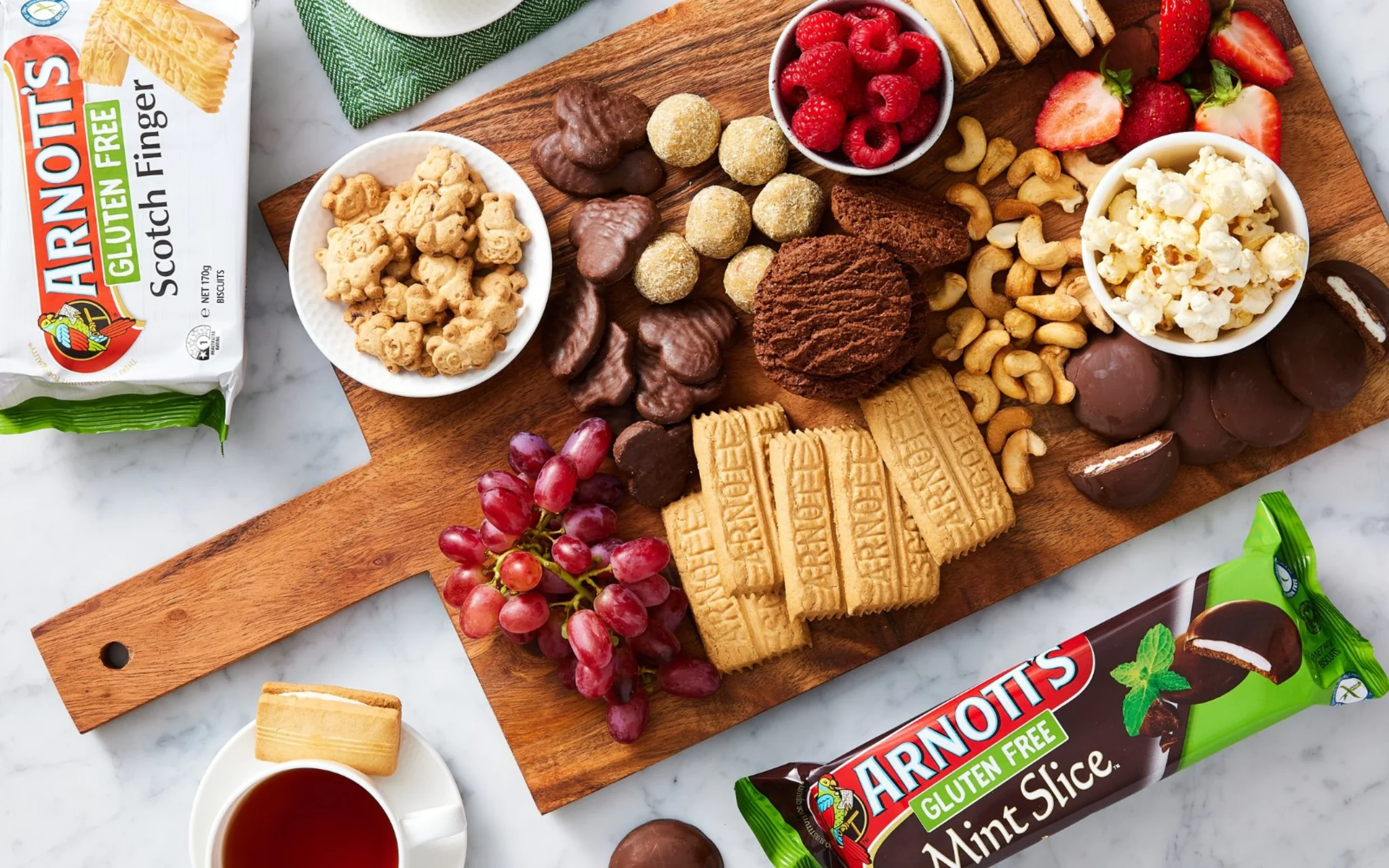 Header Image for Gluten Free, featuring Scotch Finger, Choc Ripple and Tiny Teddy