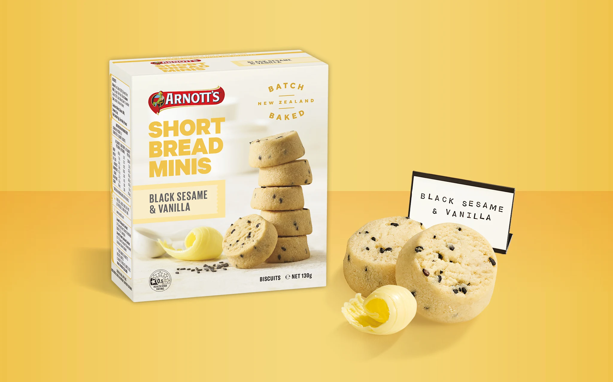 Shortbread Minis Black Sesame & Vanilla