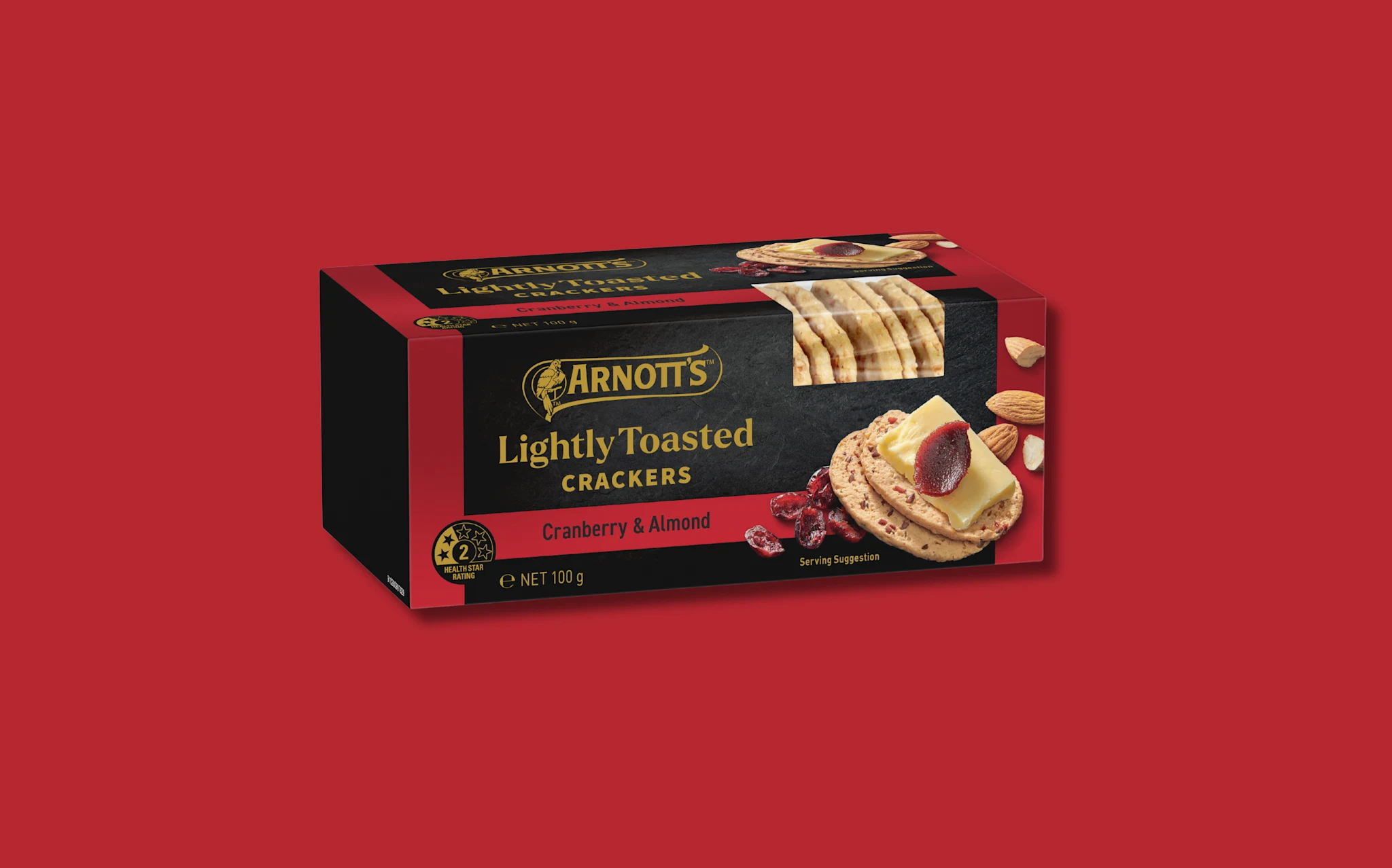 Lightly Toasted Crackers Cranberry & Almond