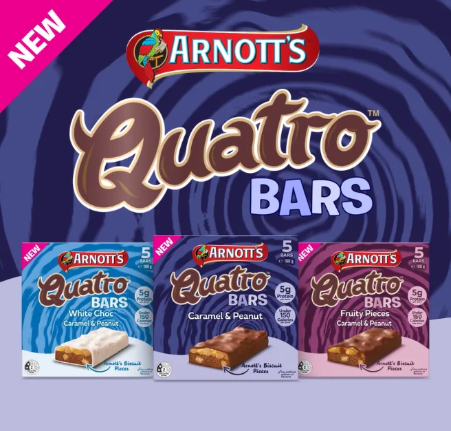 NEW Arnott's Quatro Bars0