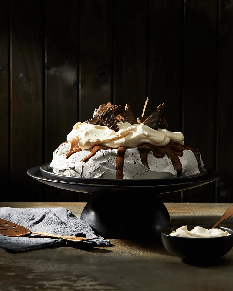 Hero Image Recipe Arnott’s Tim Tam Dark Pavlova