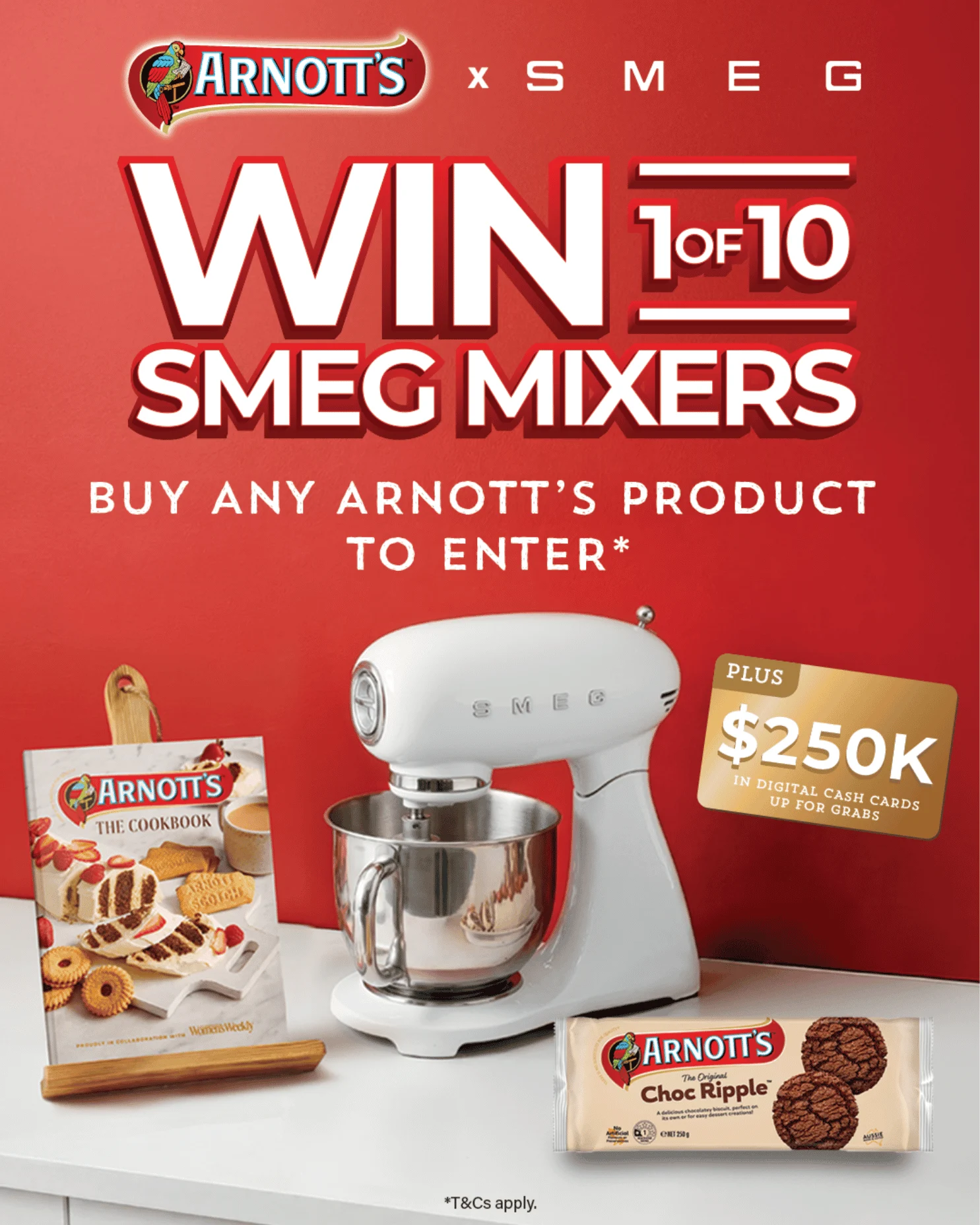 Arnott's - Win 1 of 10 SMEG Mixers
