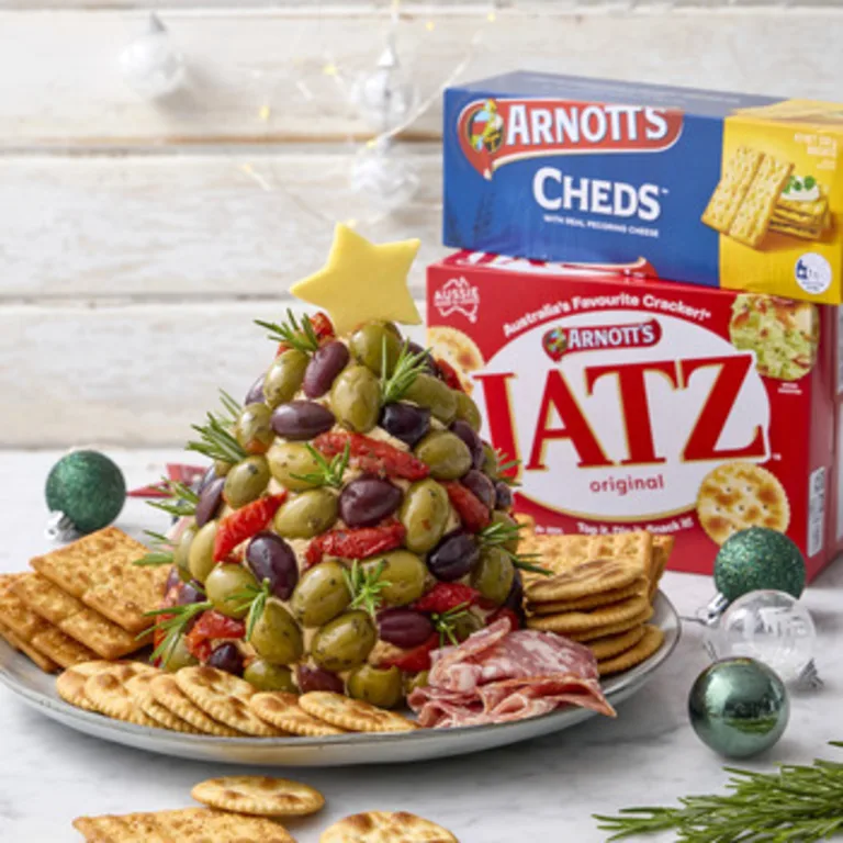 Arnott's Cream Cheese Olive Christmas Tree