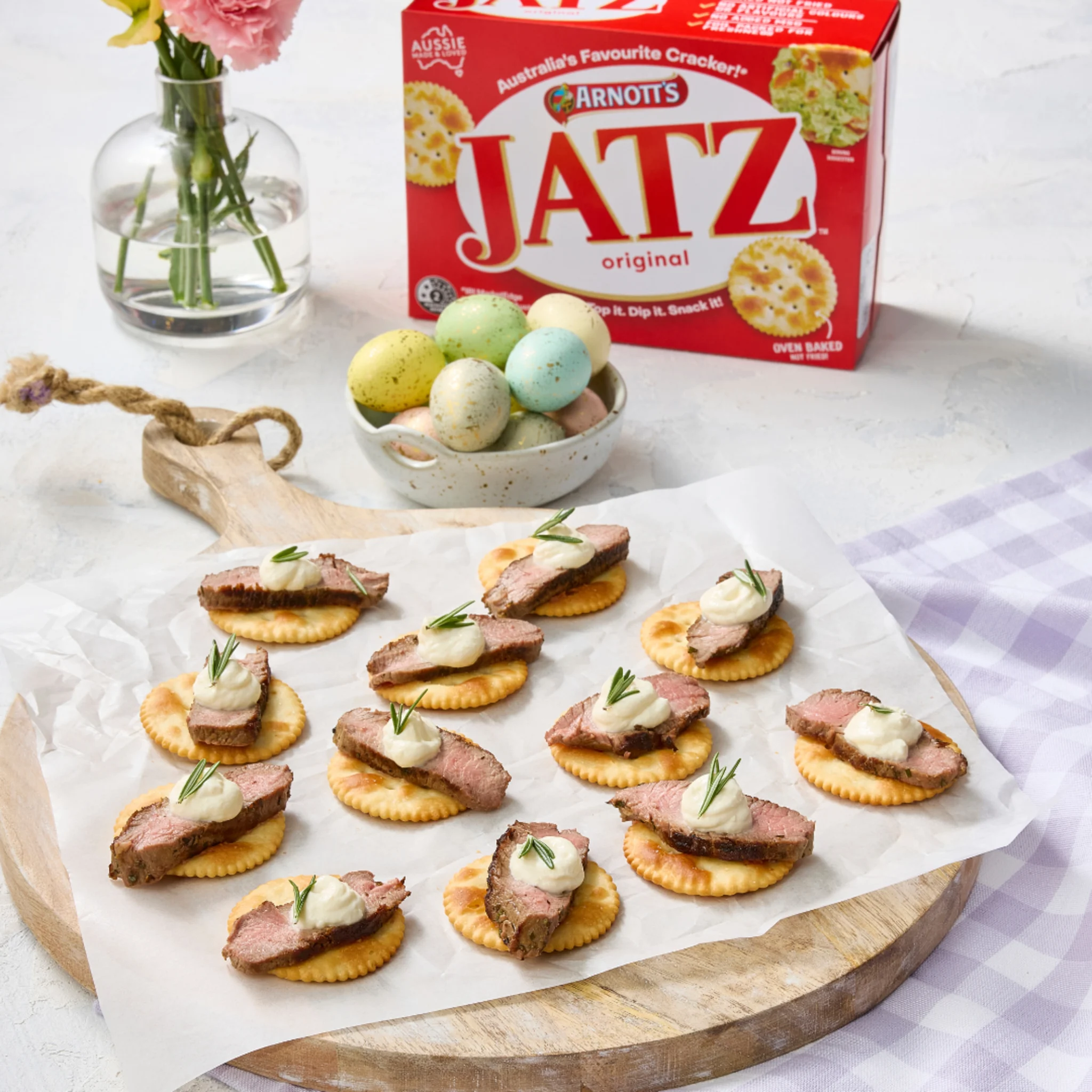 Lamb & Feta Topped Jatz