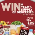 Win a year's supply of groceries with Campbell's