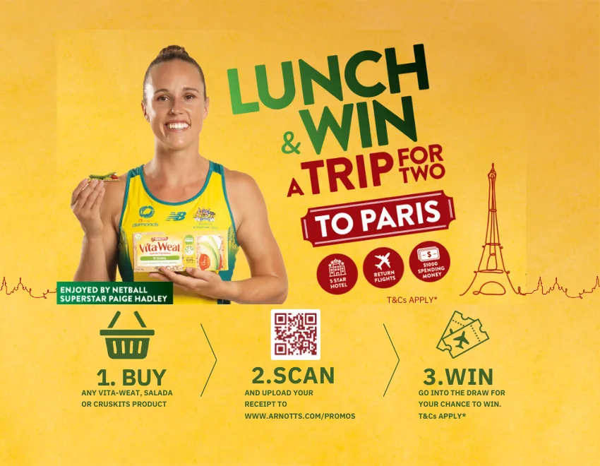 Hero Image Recipe Lunch and Win for a chance to win a trip for two to Paris, France!