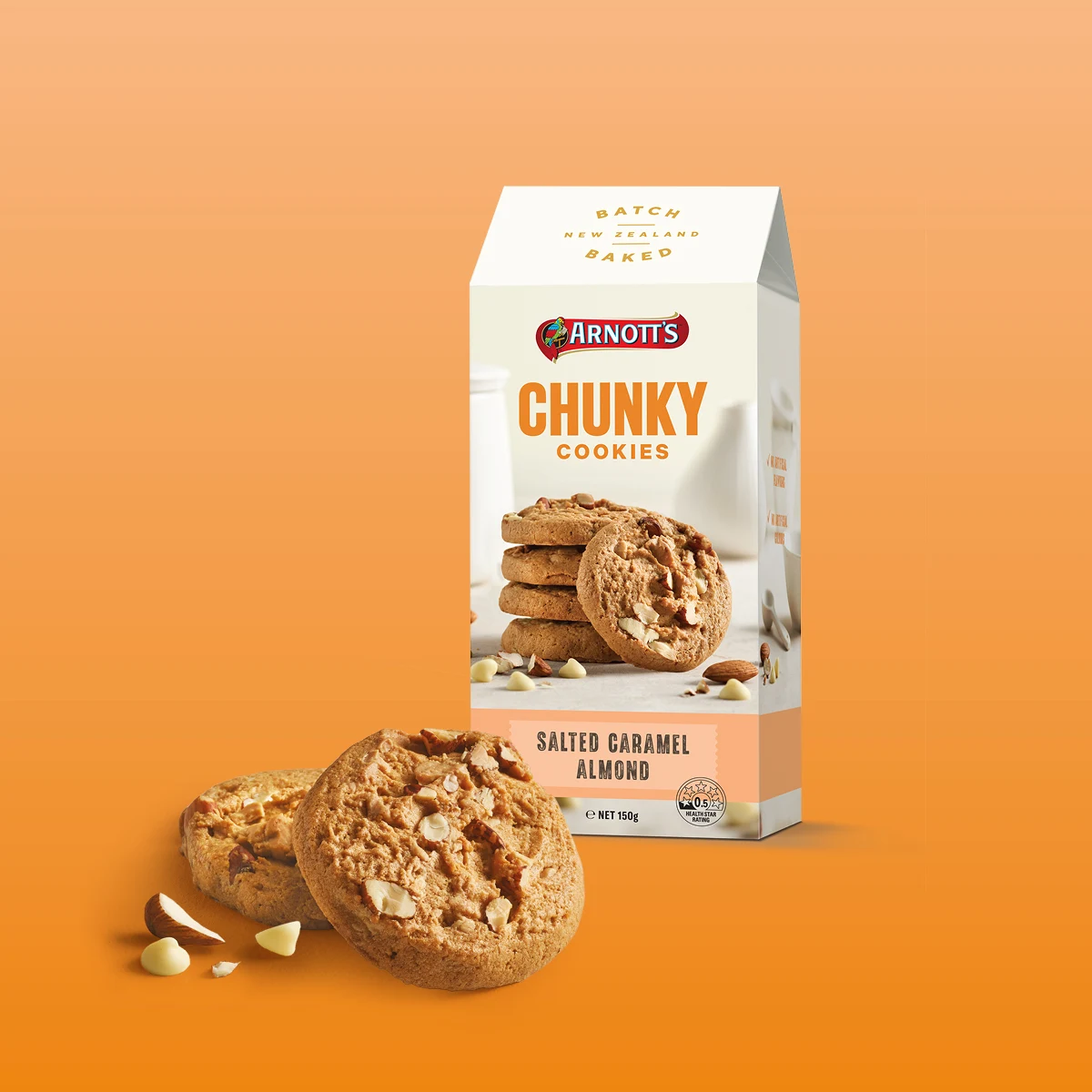 Chunky Salted Caramel Almond Cookies 