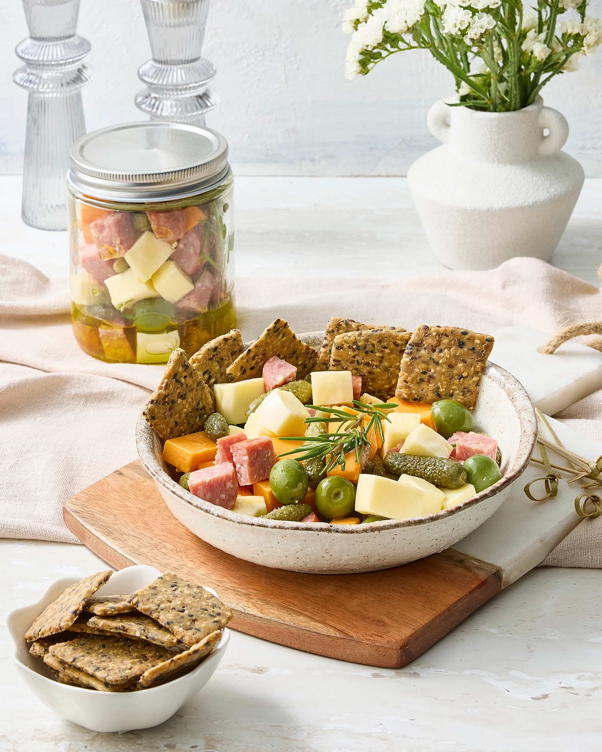 Prep Ahead Marinated Cheese Cups