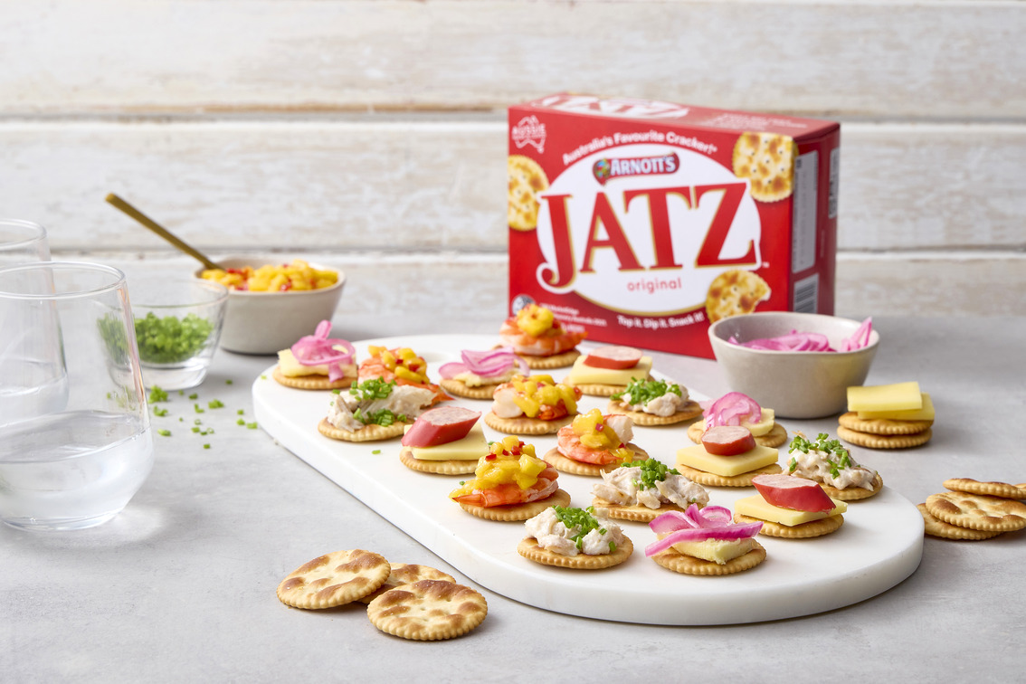 Image of Jatz with a variety of toppings