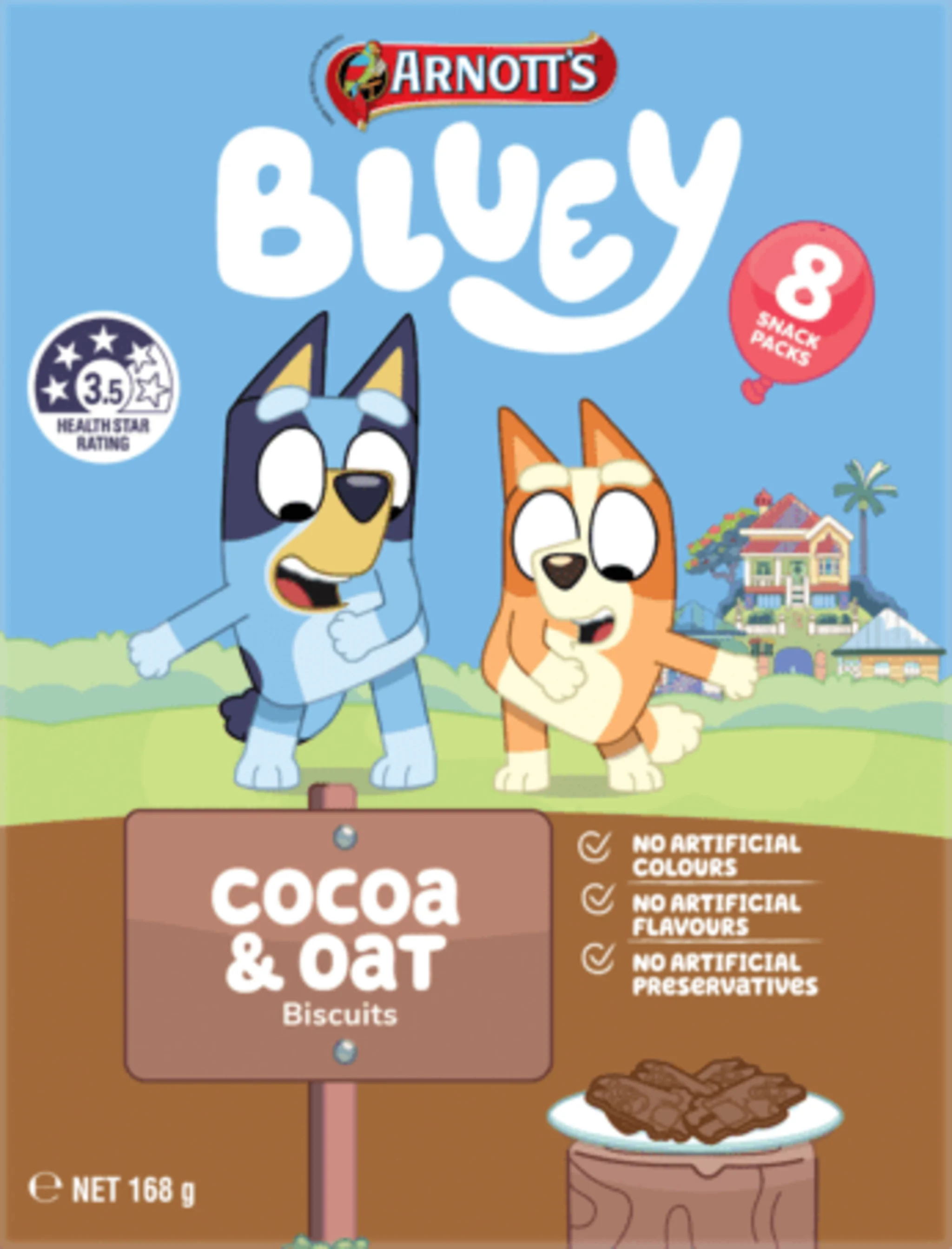 Pack Image shot of Bluey Cocoa & Oat