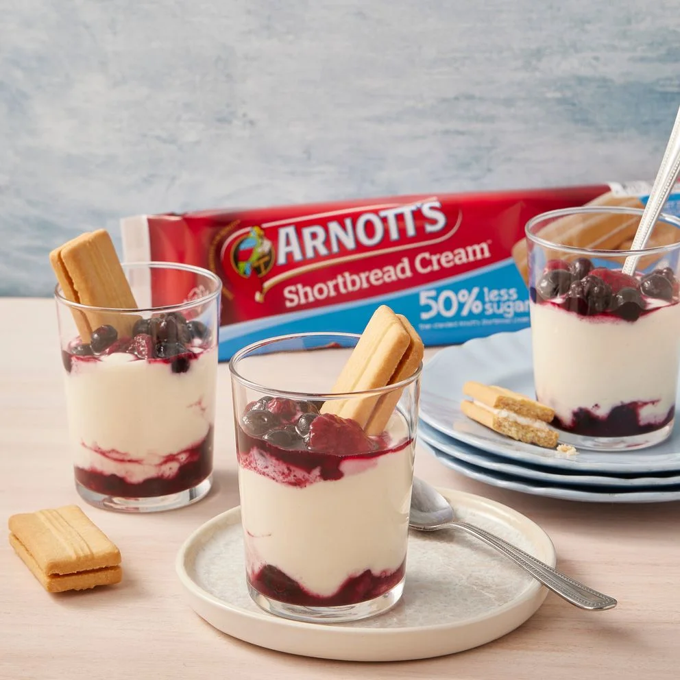 Hero Image Recipe Arnott's Reduced Sugar Shortbread Cream Parfait