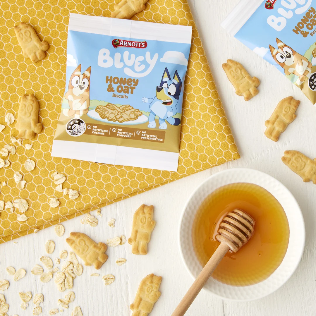 Hero Image Recipe Bluey Honey & Oat Snack Packs