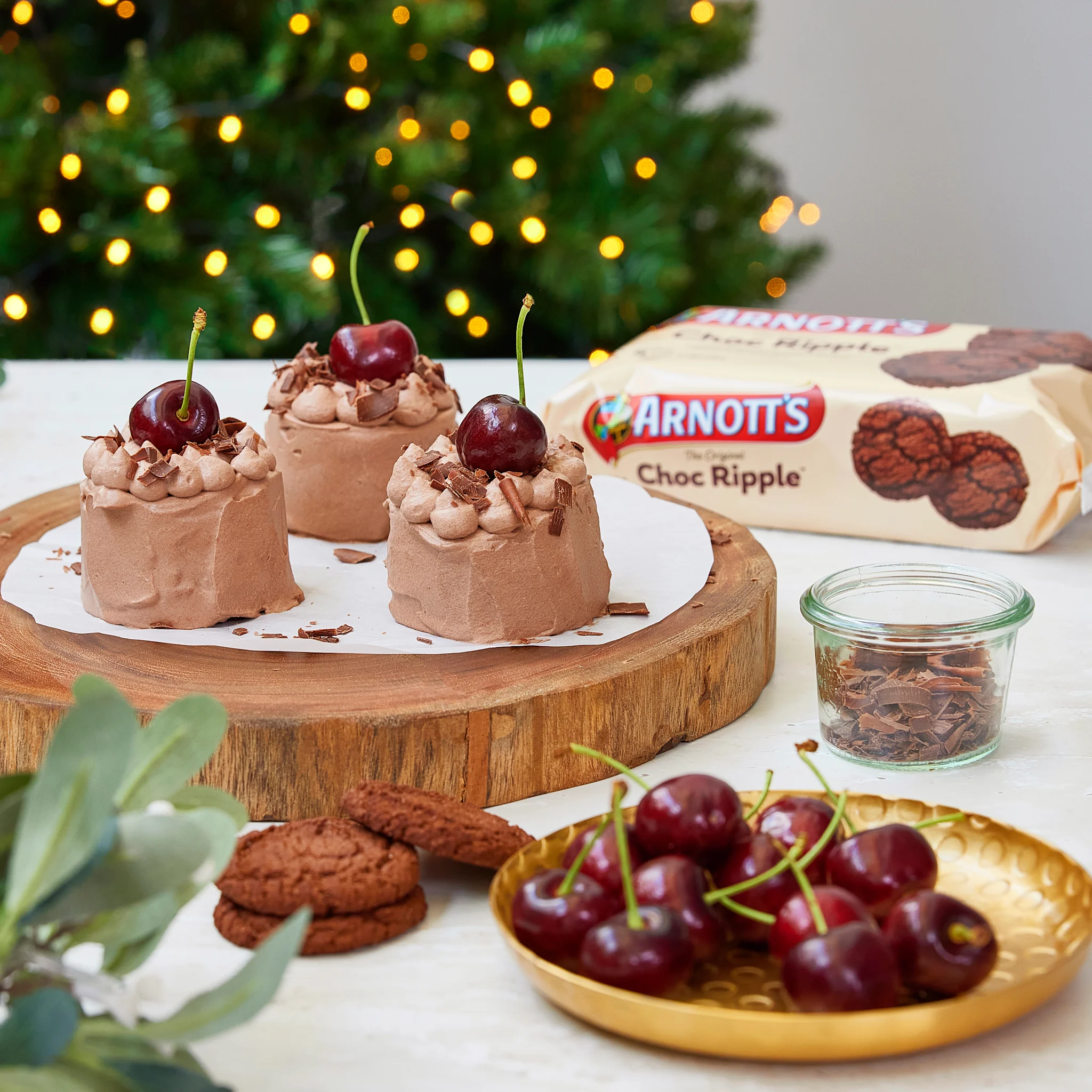 Choc Ripple Mini Cherry Cakes - Display Image