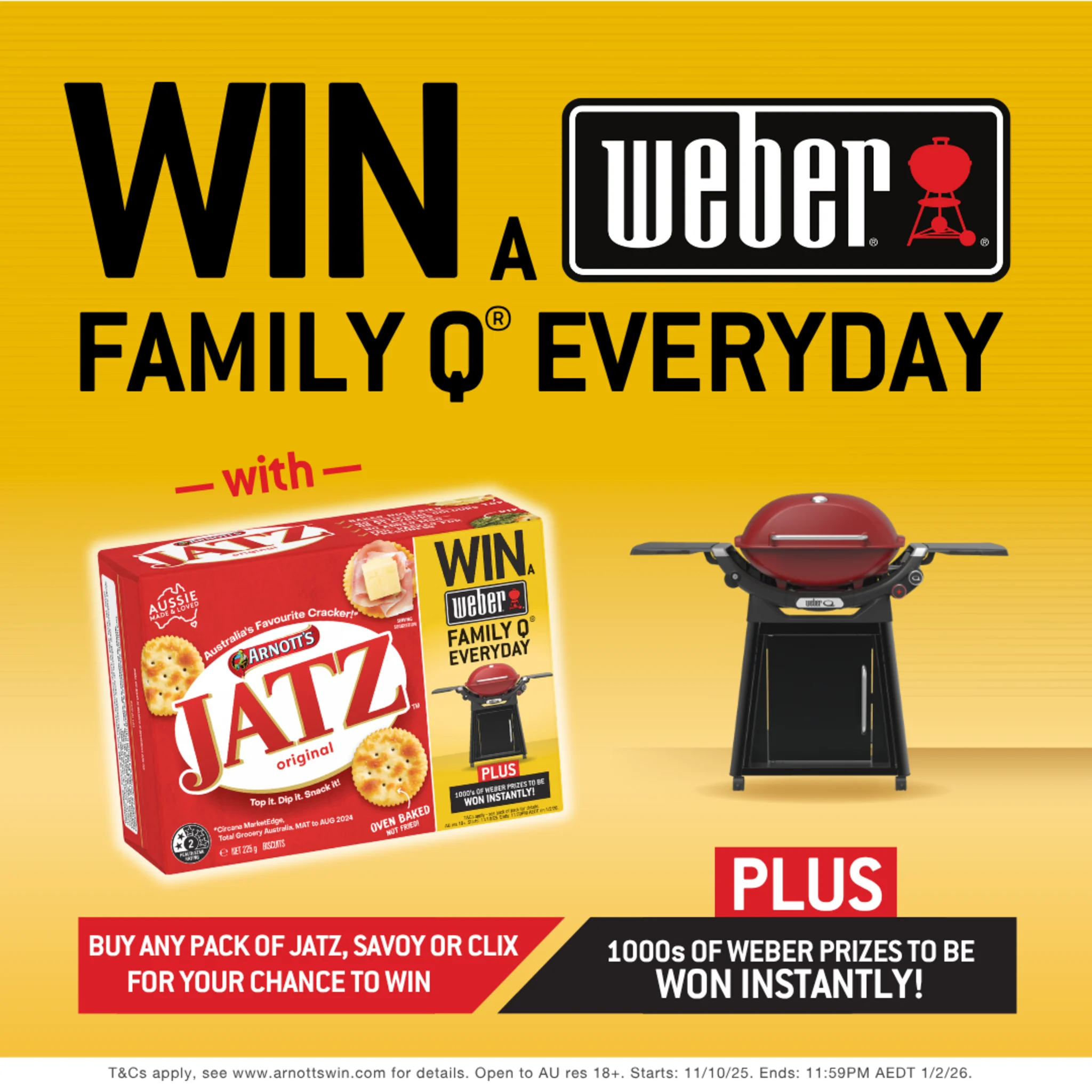 Win a Weber Family Q Everyday!1