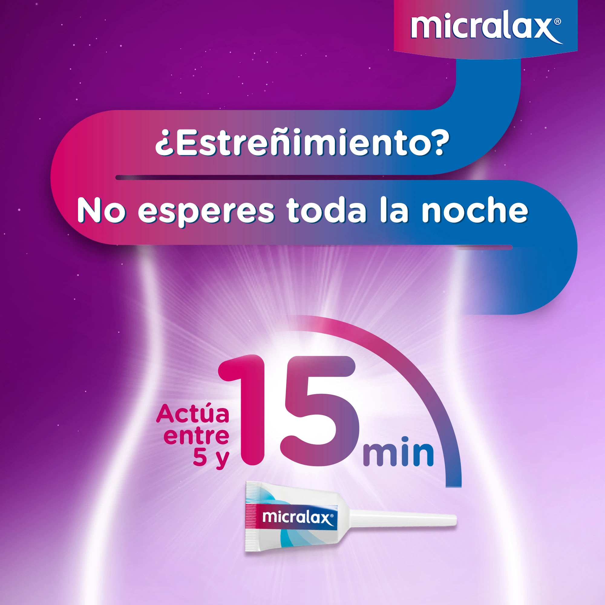 Tu alivio rápido, suave y eficaz del estreñimiento ocasional con los microenemas Micralax® image 1