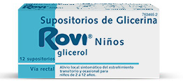 Supositorios de glicerina Rovi para niños