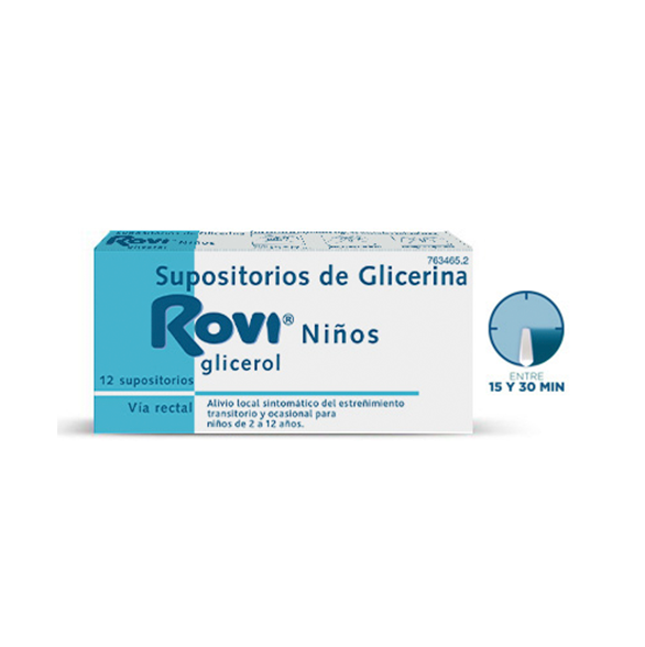 Supositorios de glicerina Rovi para niños