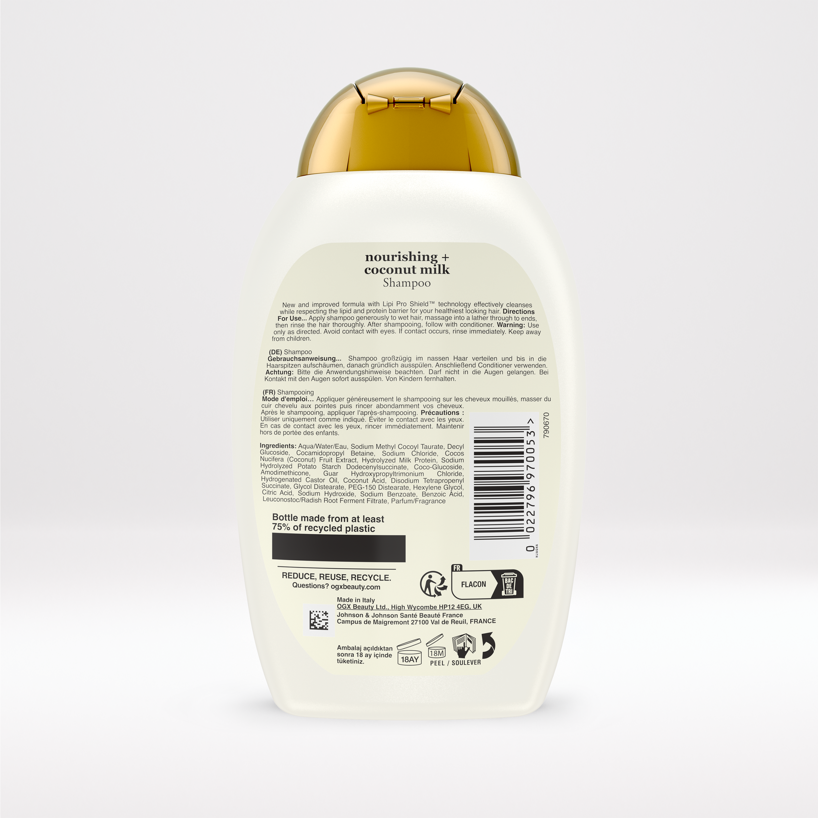 OGX Coconut Milk Shampoo 385ml beneficios producto OGX