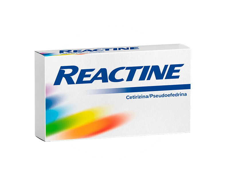 REACTINE® Cetirizina/Pseudoefedrina 5mg/120mg comprimidos de liberación prolongada