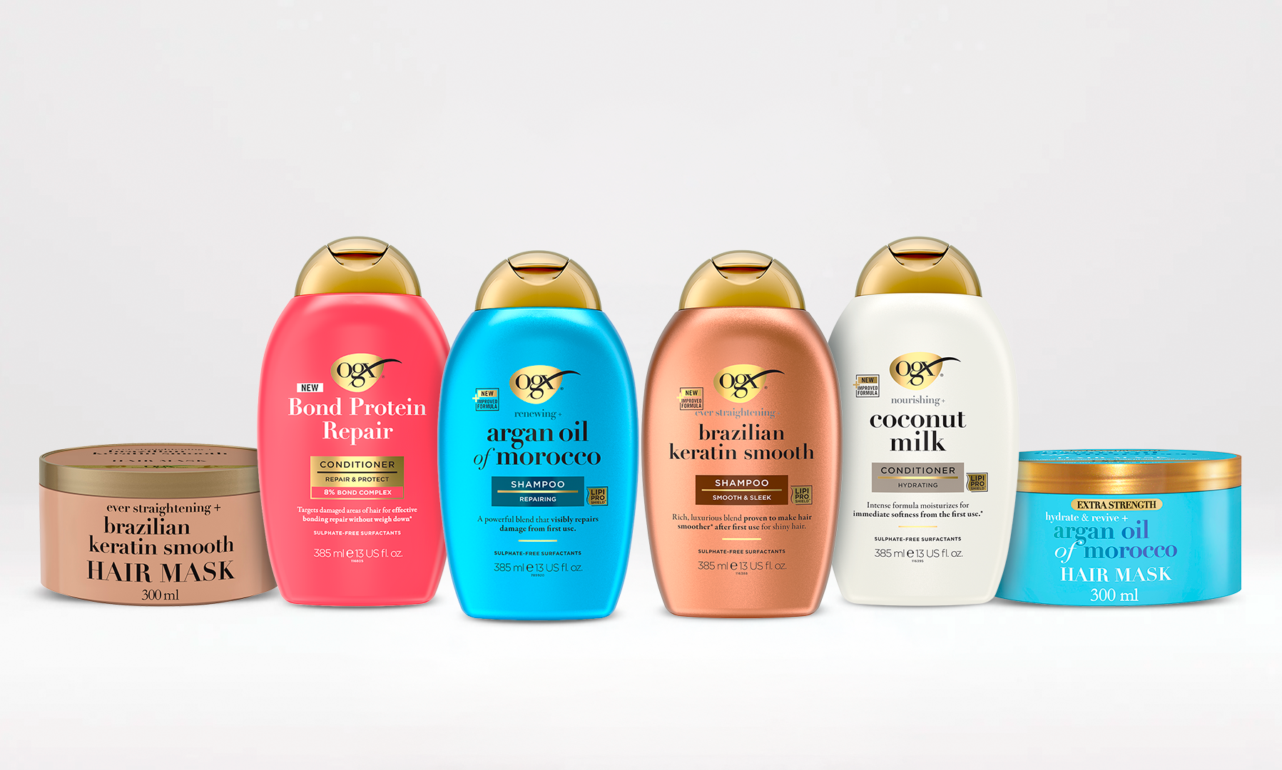 Campús, acondicionadores y mascarillas OGX