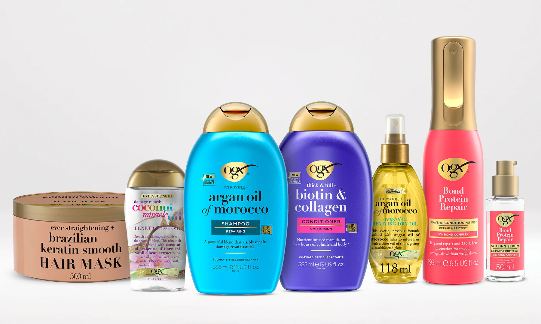 Bodegón de productos de OGX