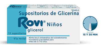 Supositorios de glicerina Rovi para niños