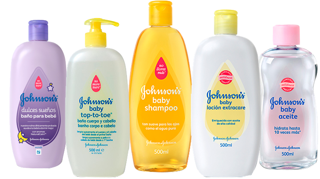 Gama de productos de Johnson’s Baby. 