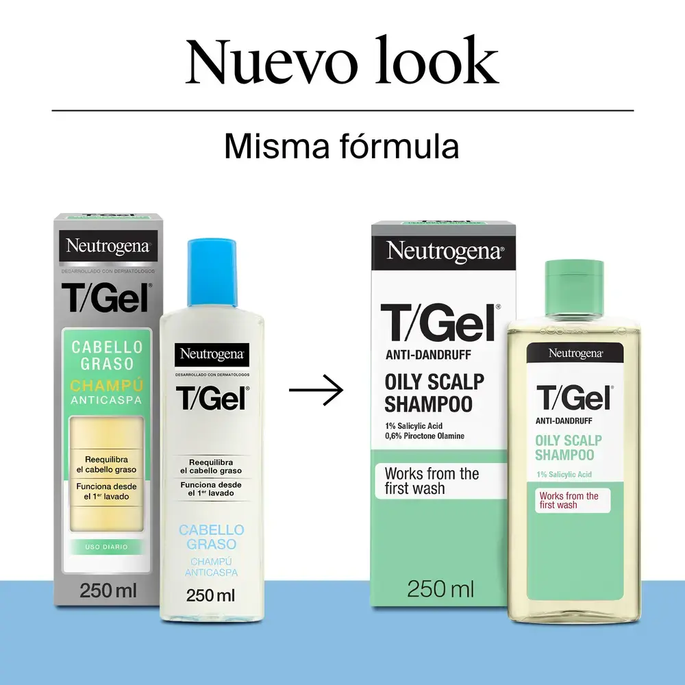T/Gel® Champú Anticaspa Cabello Graso