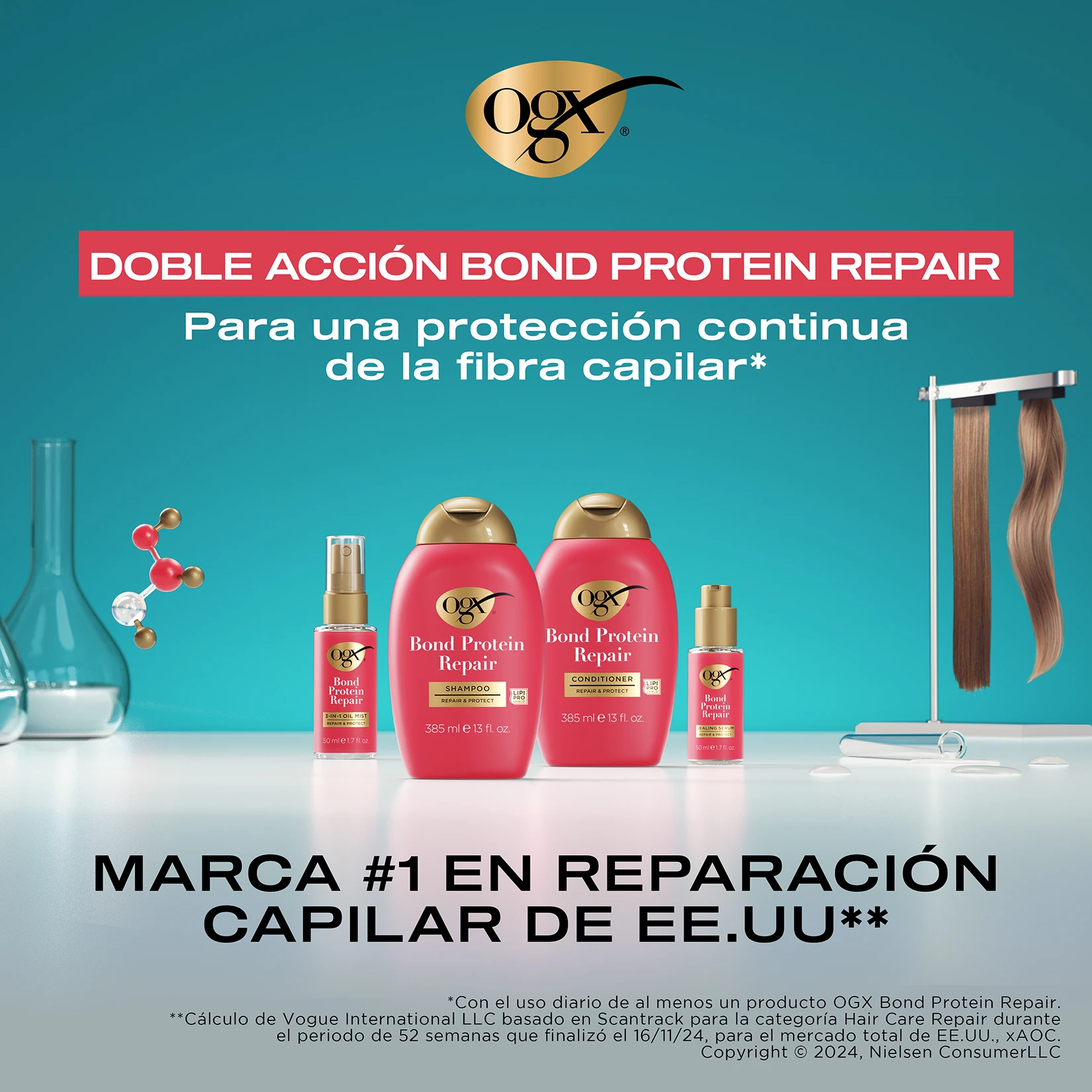 OGX ES Bond Repair Conditioner 385ml beneficios producto OGX