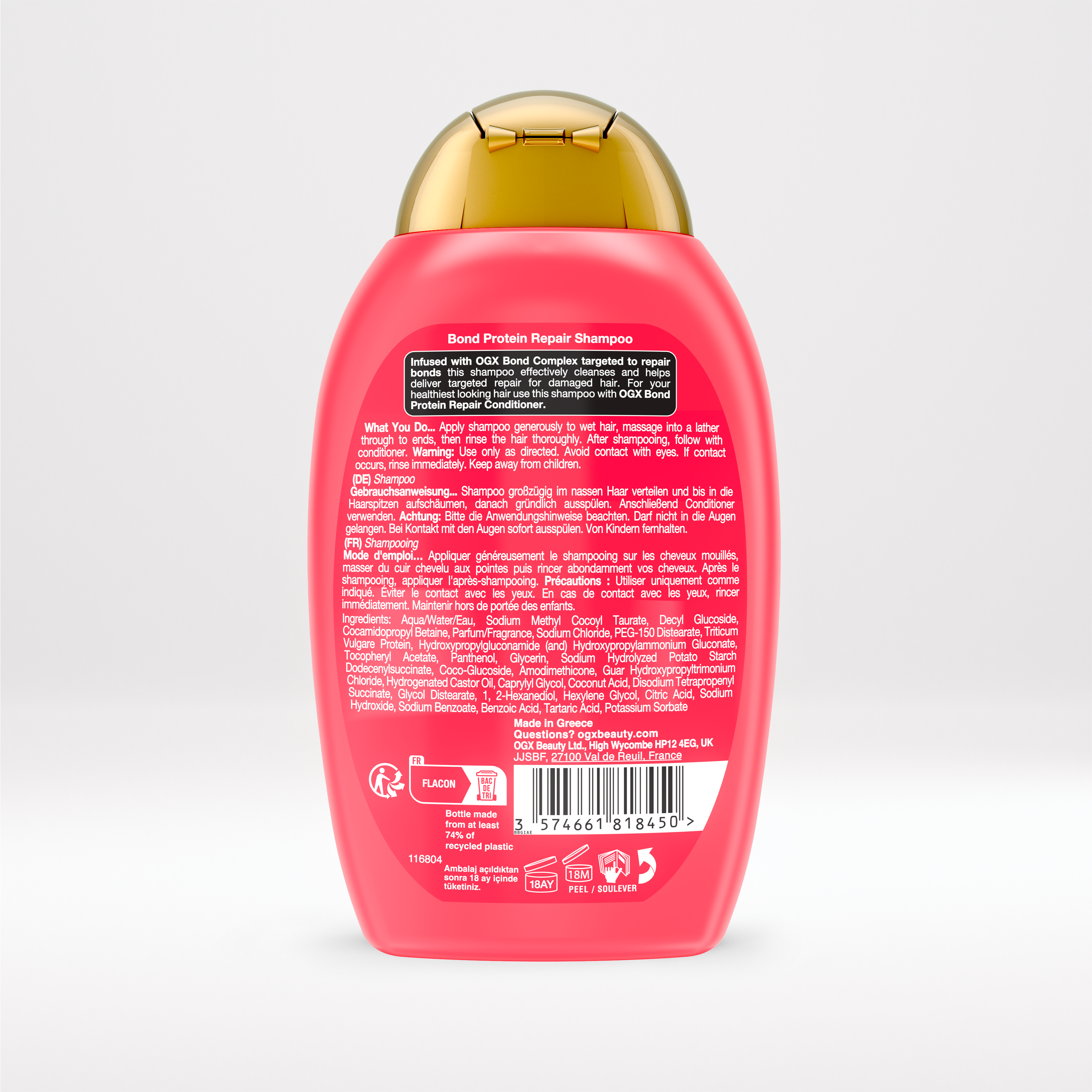 OGX ES Bond Repair Shampoo 385ml beneficios producto OGX
