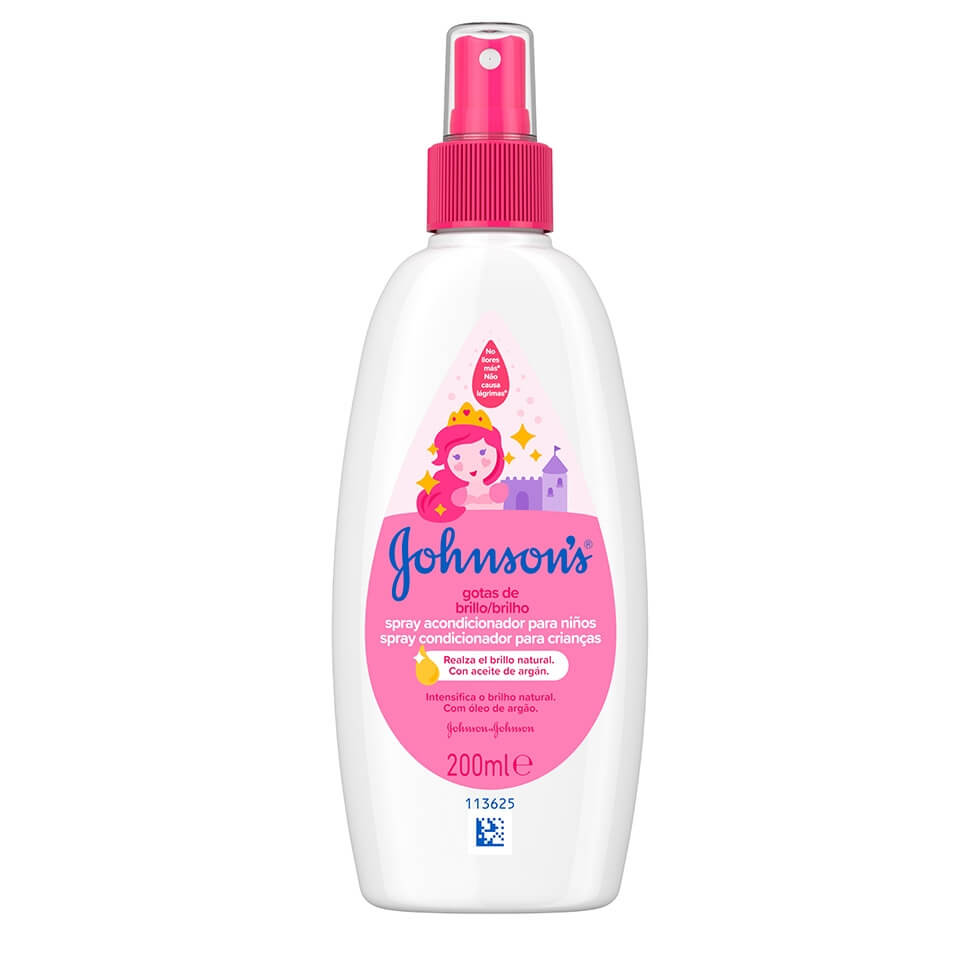 JOHNSON’S® Gotas de Brillo Acondicionador en Spray para Niños