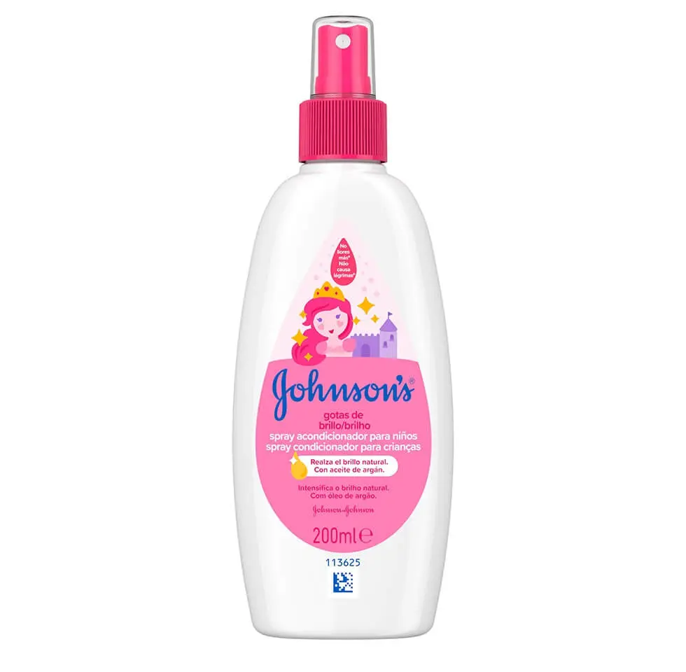 JOHNSON’S® Gotas de Brillo Acondicionador en Spray para Niños
