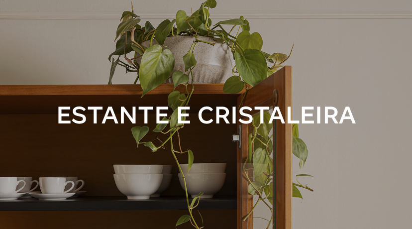 Estante e cristaleira