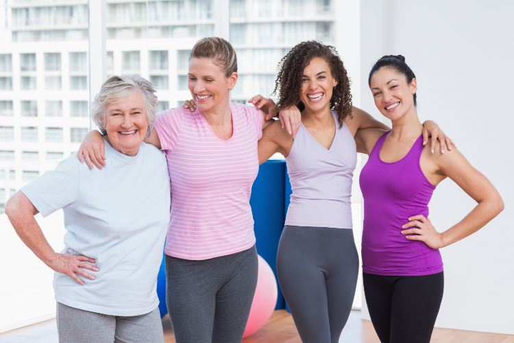 confident women smiling after exercise