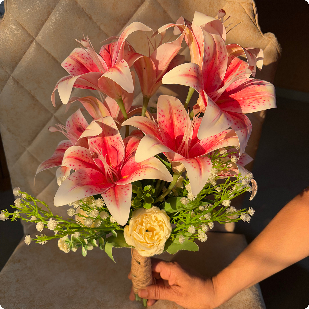 a bouquet of lillies