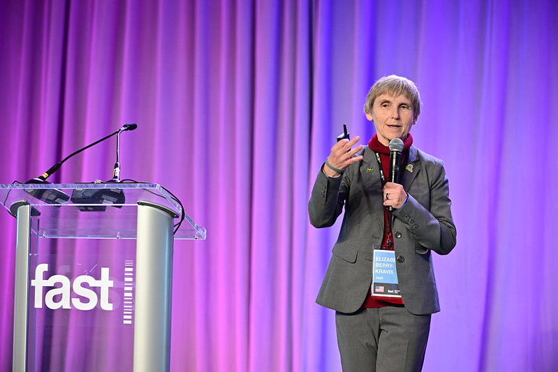 Dr. Elizabeth Berry Kravis speaking at the 2023 Global Science Summit.