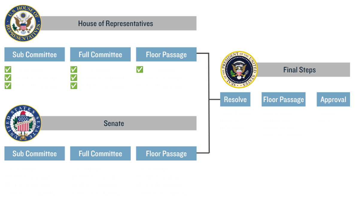 Graphic describing the process of appropriations in congress