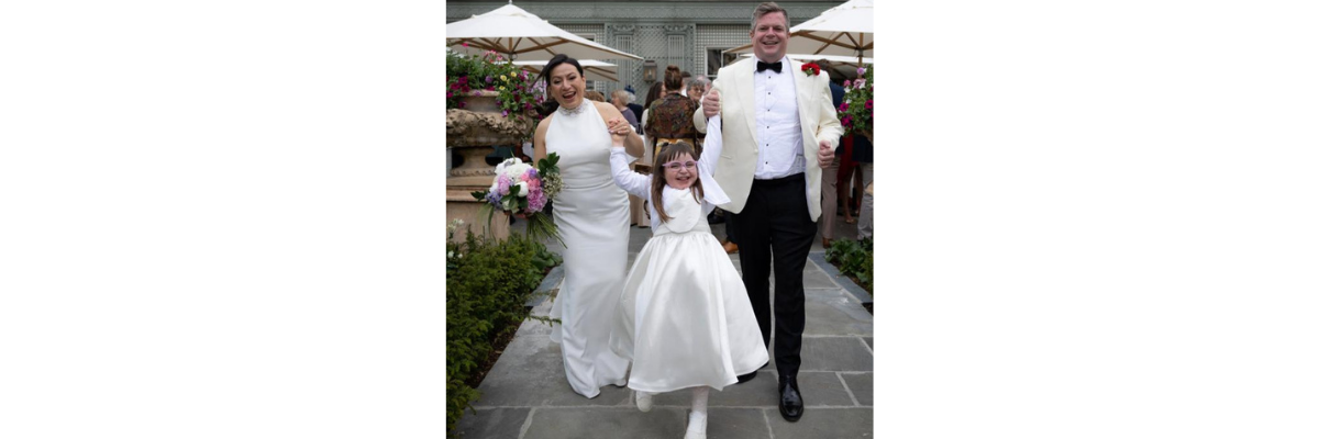 Anabella as flower girl