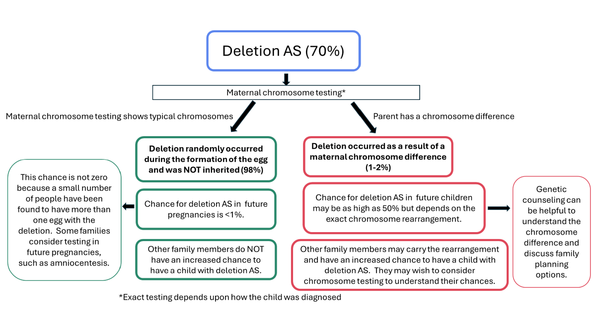 An algorithm for parental testing and future family planning for individuals living with Deletion AS.