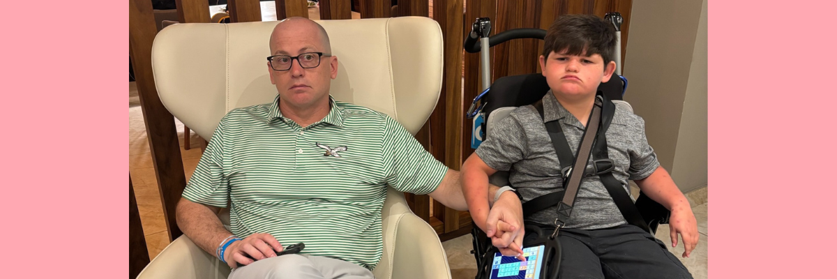 Joe and Gabe D'Orazio holding hands