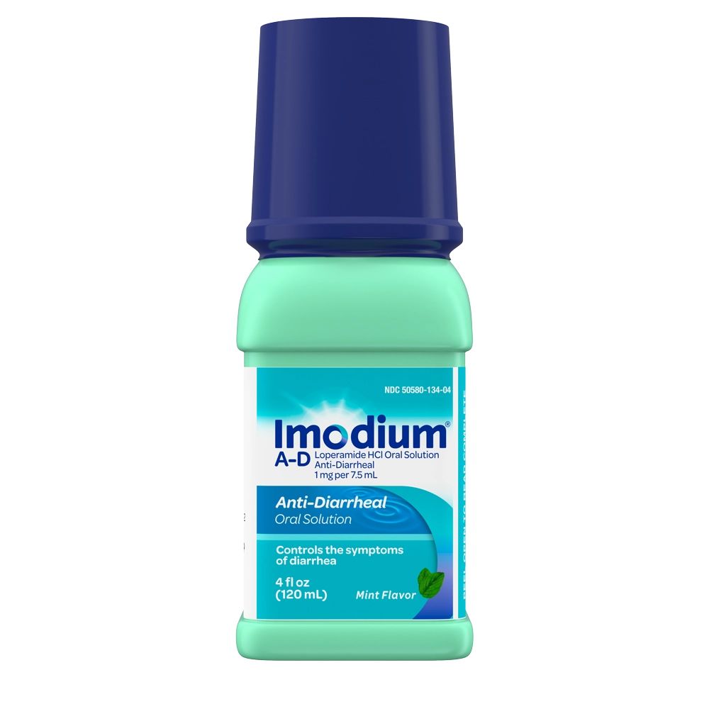 IMODIUM® A-D Anti-Diarrheal Oral Solution, Liquid 4 Fl. Oz front bottle