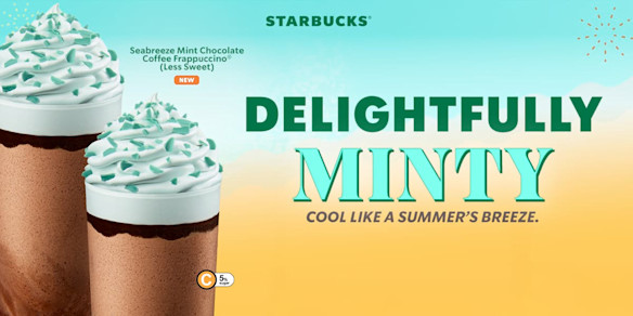 starbucks 2025 mint drink banner