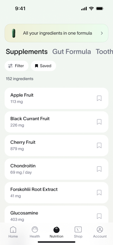 App Screen - Coenzyme Q-0 (CoQ10)