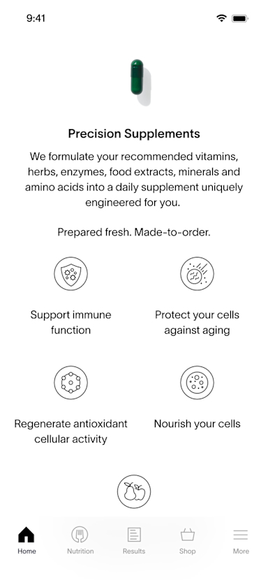 App Screen - Precision Supplements