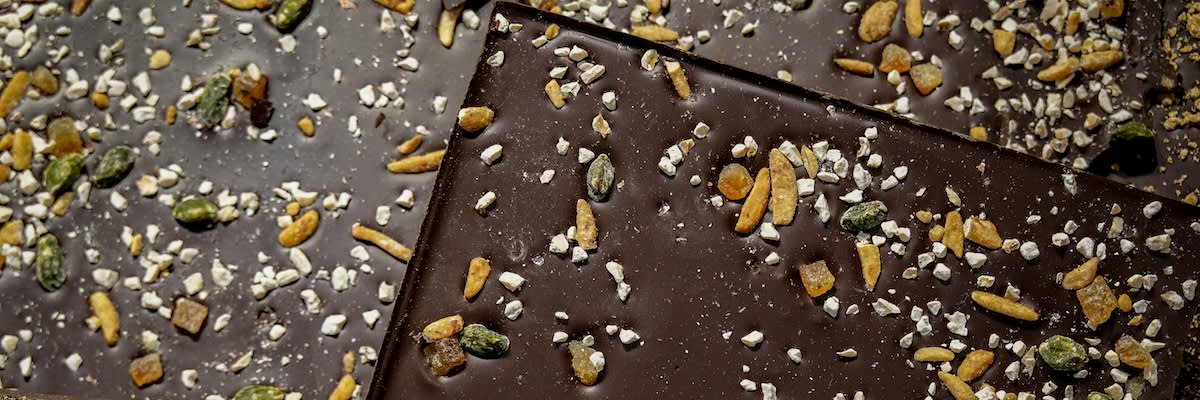 Dark chocolate bark