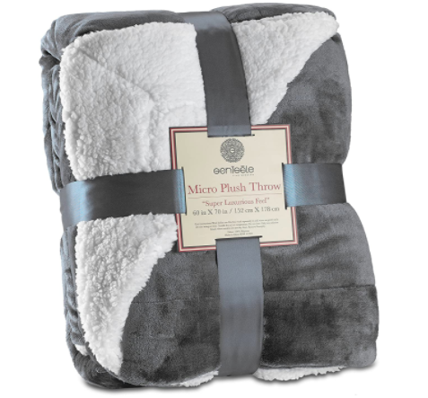 Genteele Sherpa Throw Blanket 