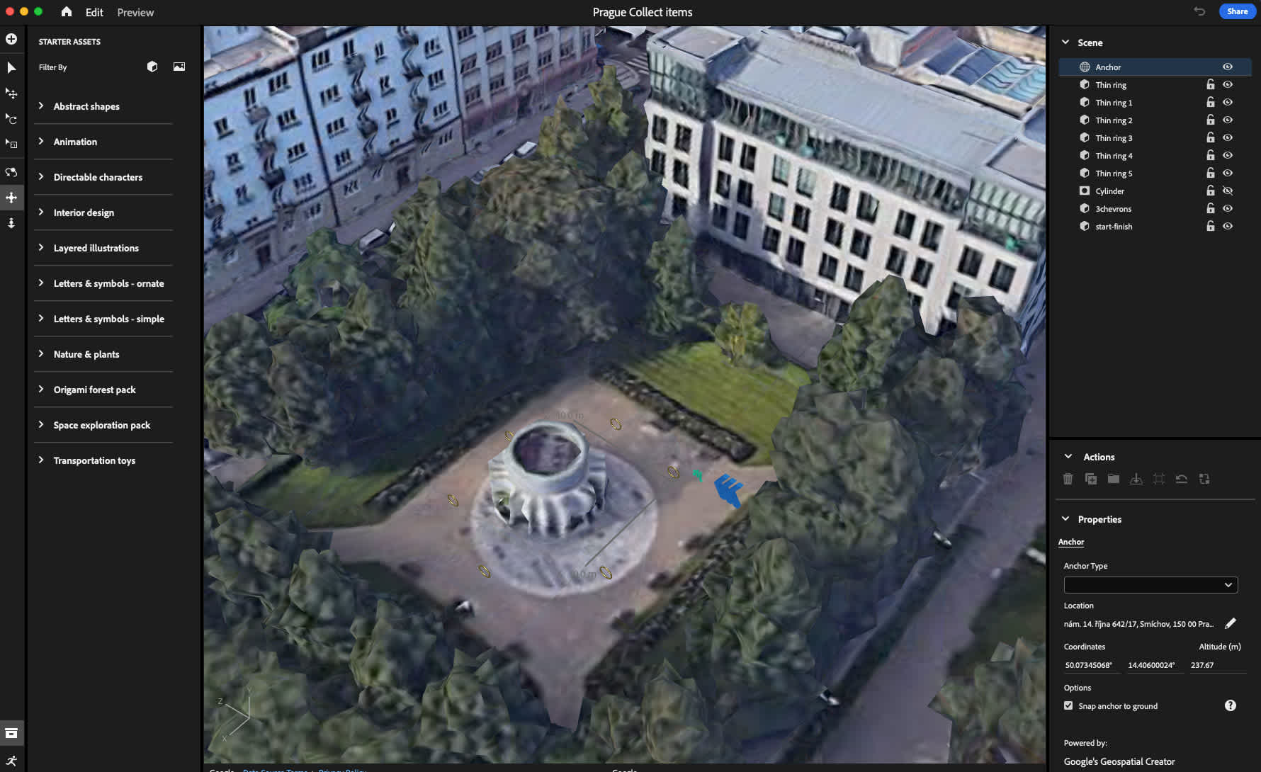 Prague - Park next the office